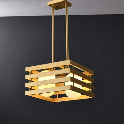 Modern brass pendant light