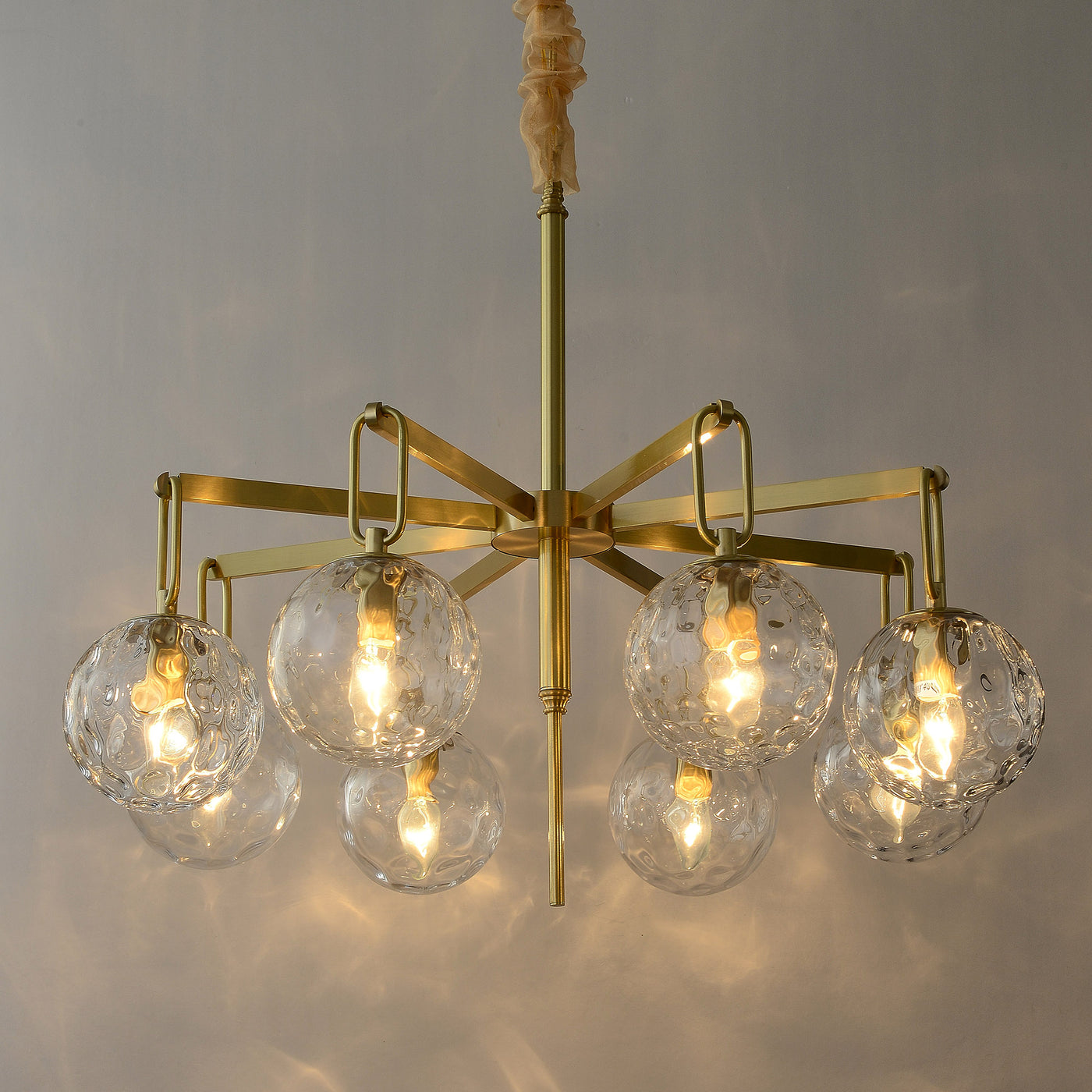 8-Lights Glass Ball Chandelier