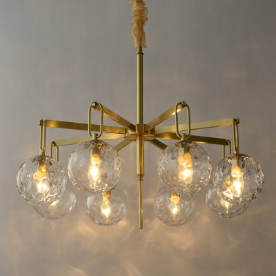8-Lights Glass Ball Chandelier