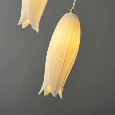 White Bud Line Modern Chandelier