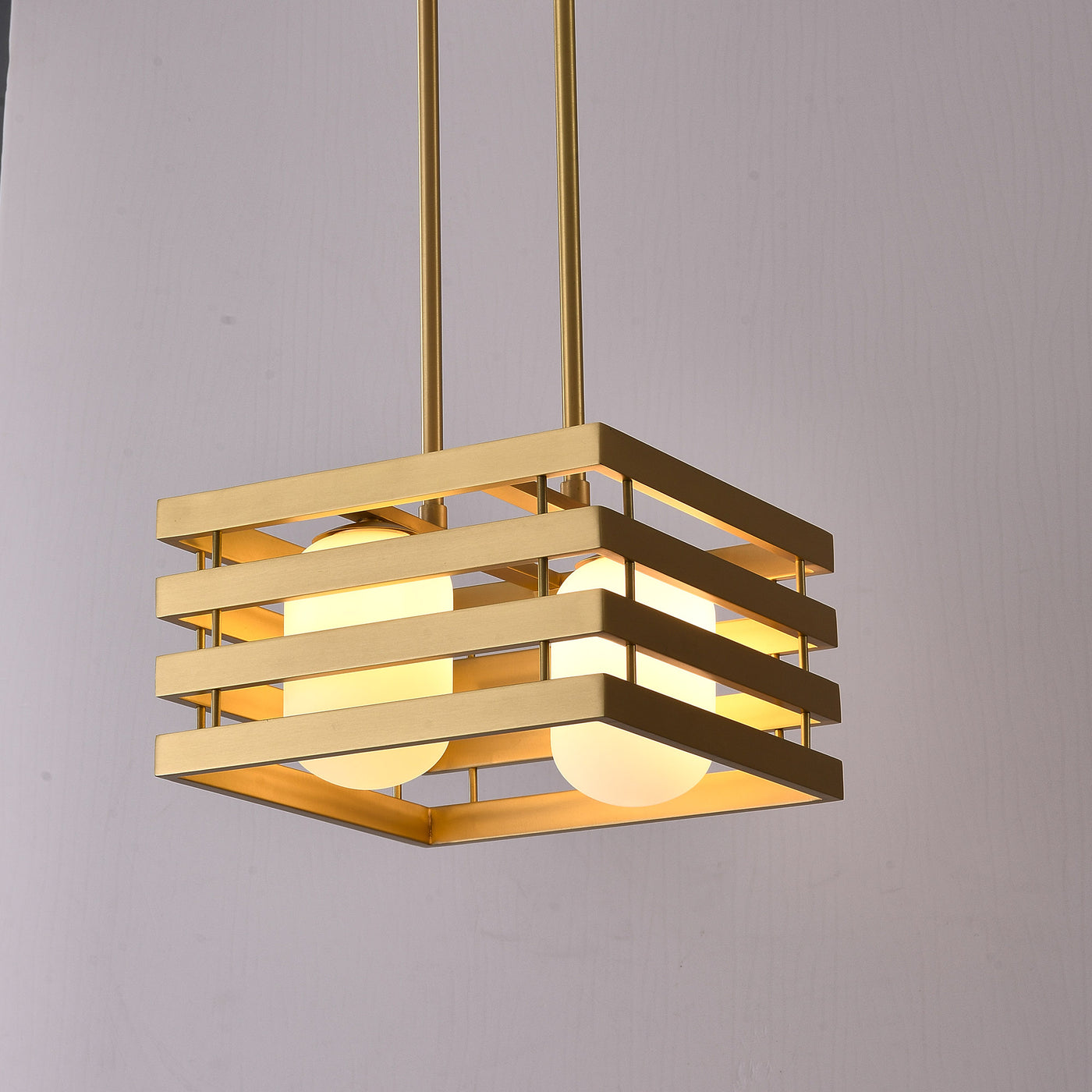 Modern brass pendant light