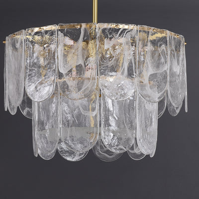 Transparent Glass Two-tier Chandelier