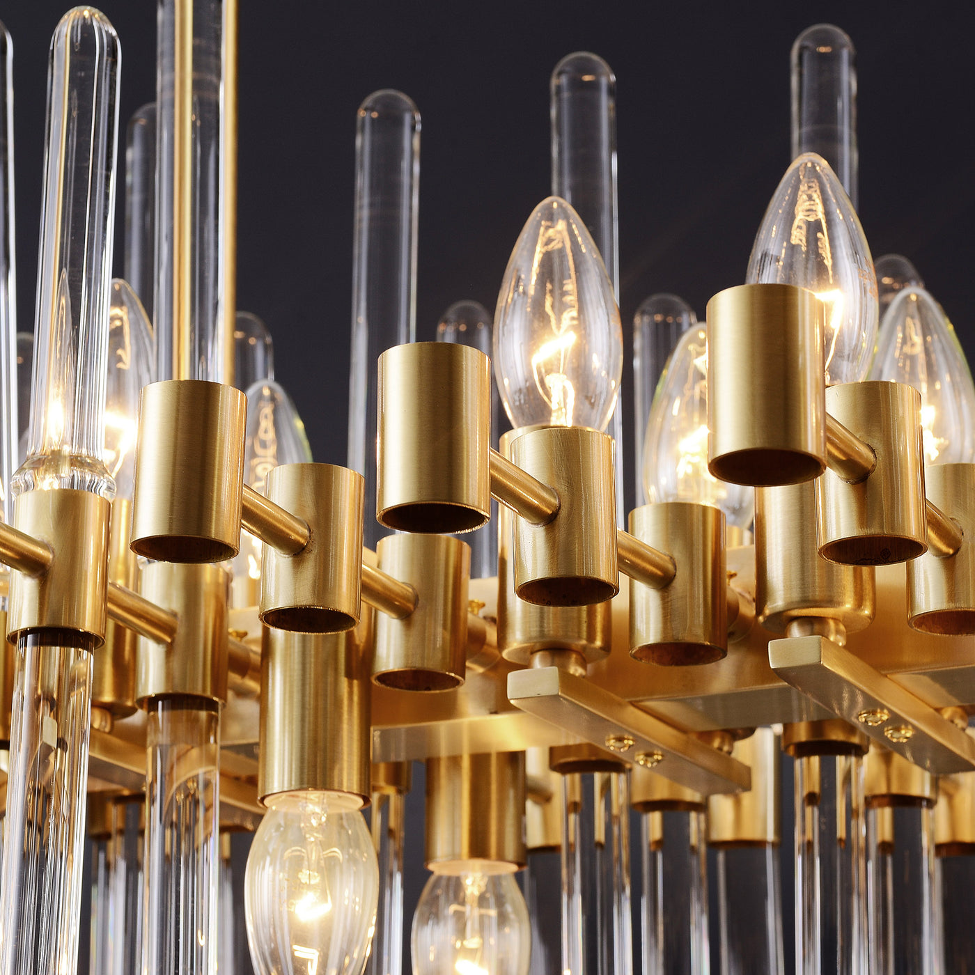 Rectangular Icicle Glass Chandelier