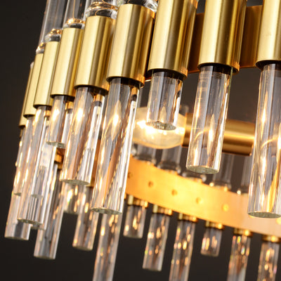 Brass Glass Chandelier Lighting